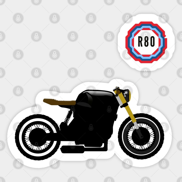 Motorbike Scrambler Sticker by ParadisePD_TEE